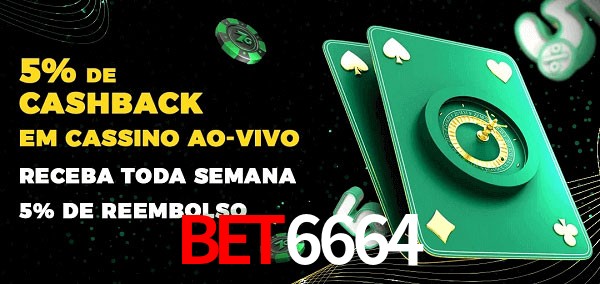 Promoções do cassino ao Vivo Bet6664